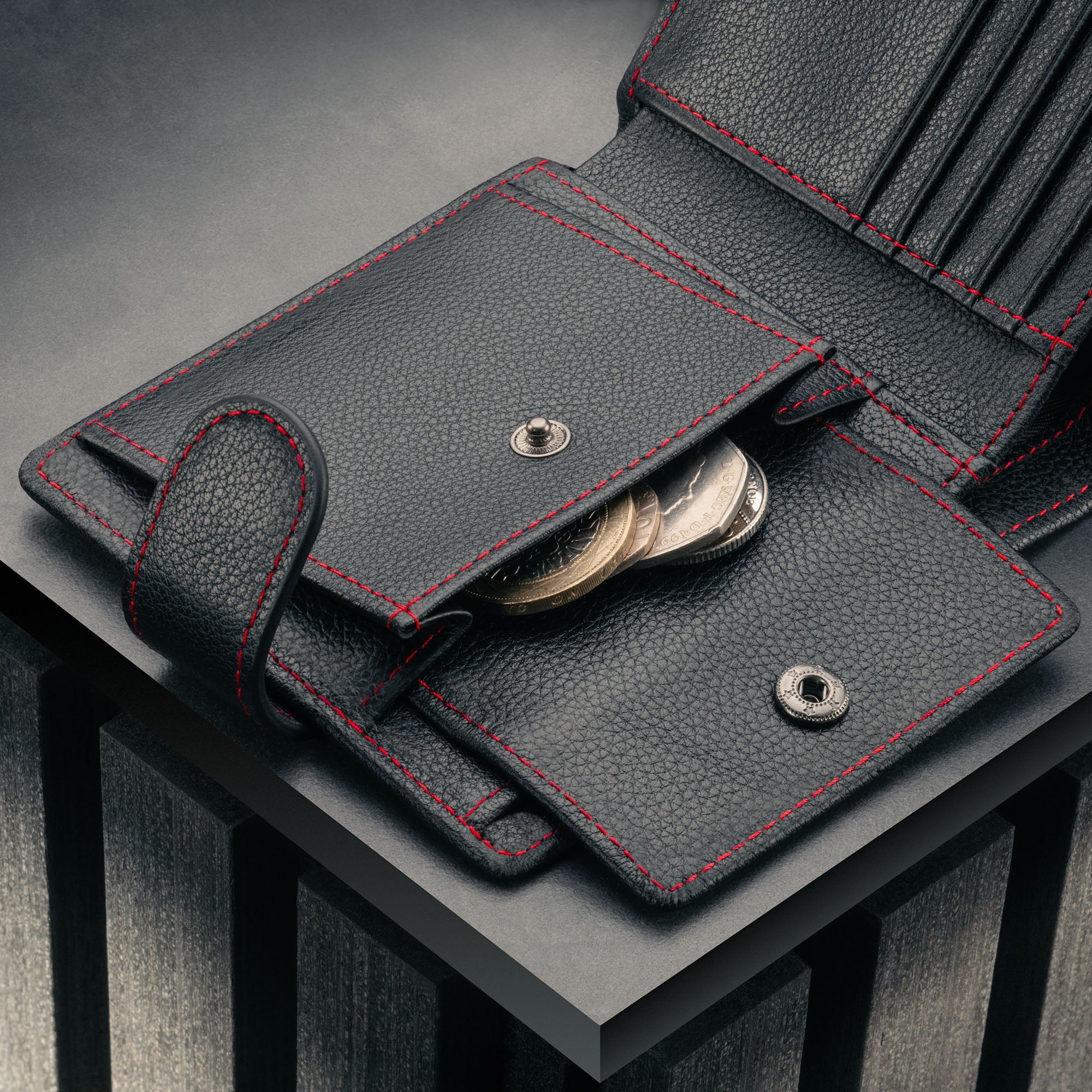 Leather Classic Wallet with Coin Pocket (RFID Blocking) - Image 3