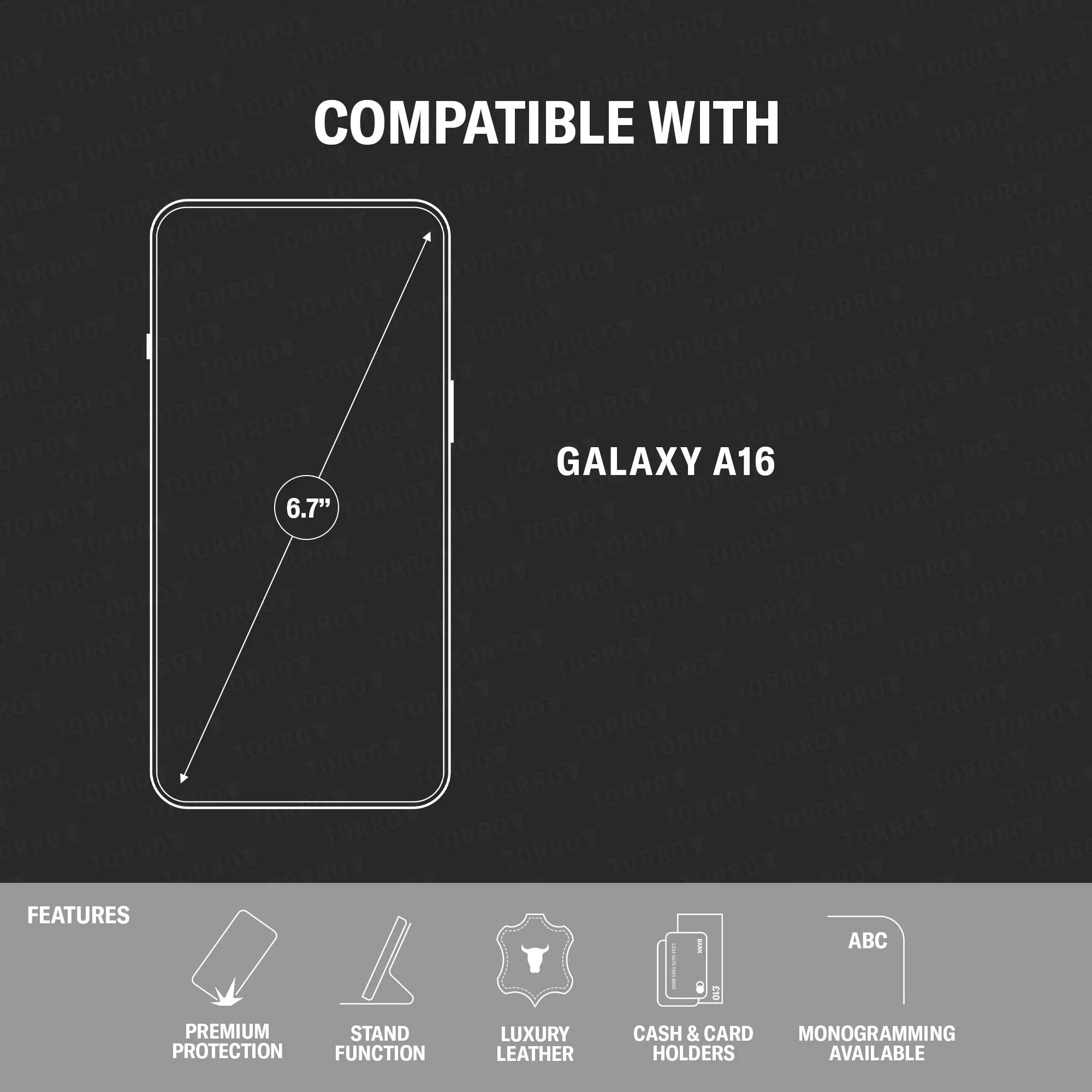 Samsung Galaxy A16 Leather Case (with Stand Function) - Image 2