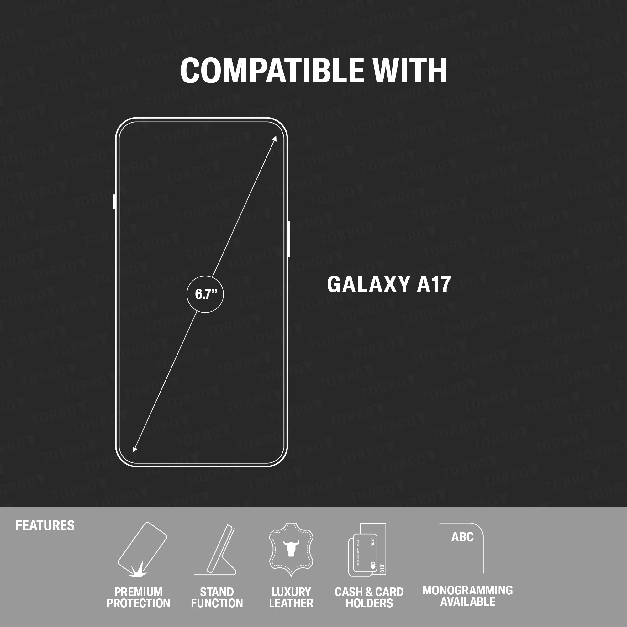 Samsung Galaxy A17 Leather Case (with Stand Function) - Image 2
