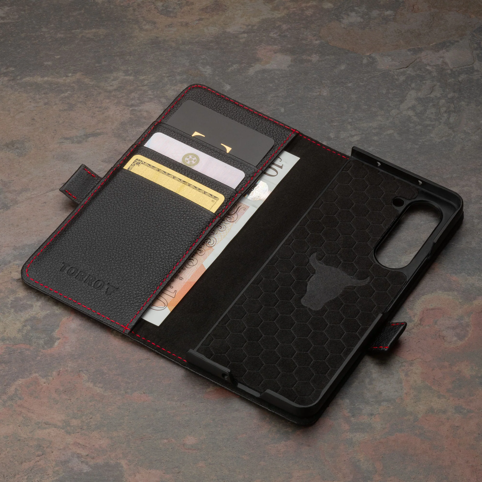 Samsung Galaxy Z Fold5 Leather Wallet Case (with Stand Function) - Image 4