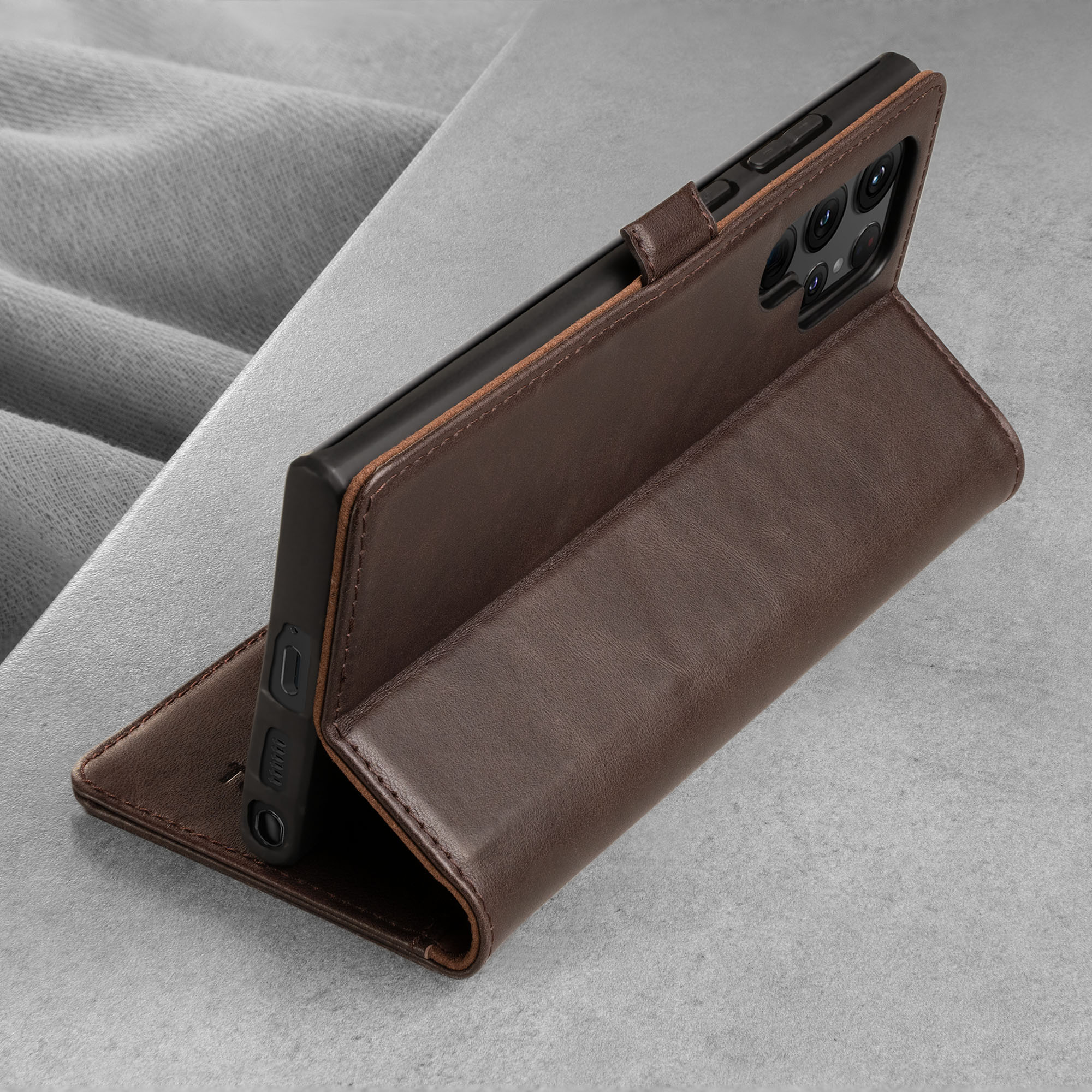 Samsung Galaxy S22 Ultra Leather Wallet Case (with Stand Function) - Image 8