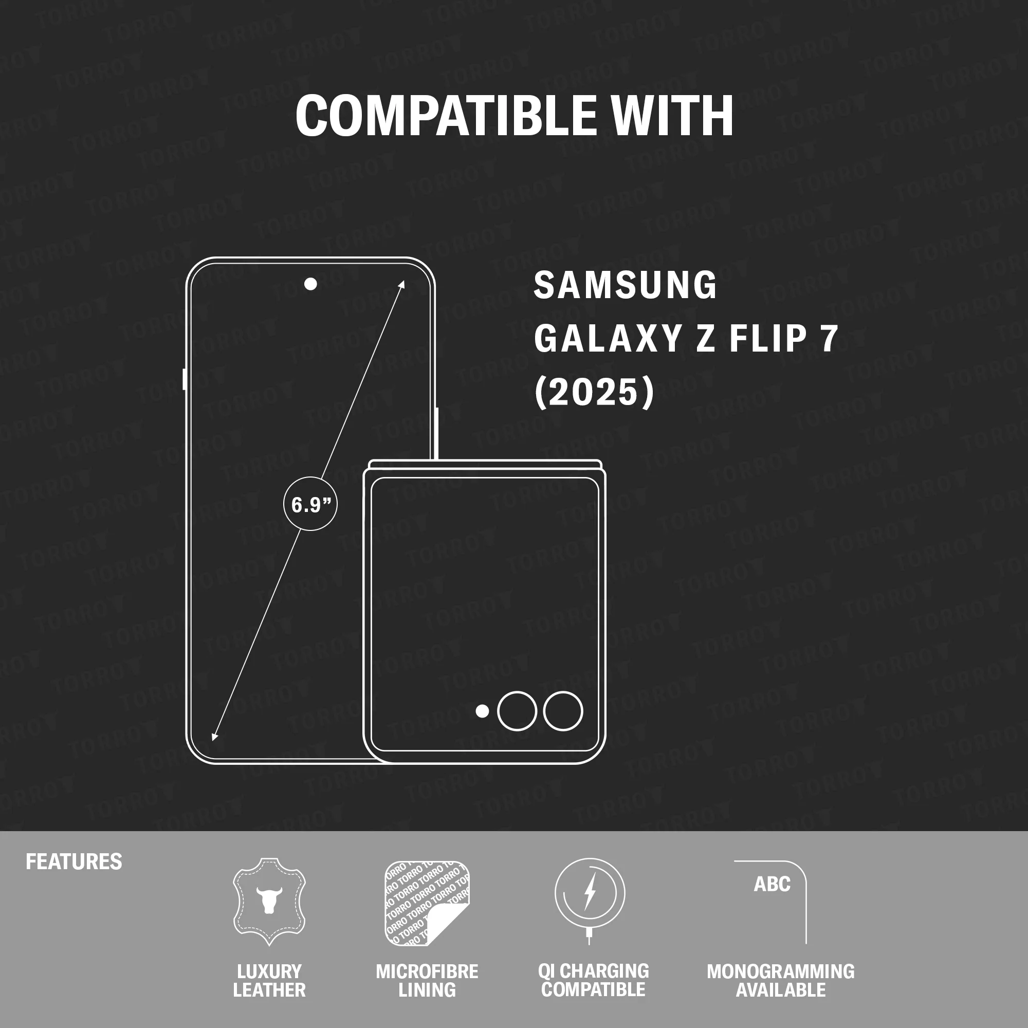 Samsung Galaxy Z Flip7 Leather Case - Image 2