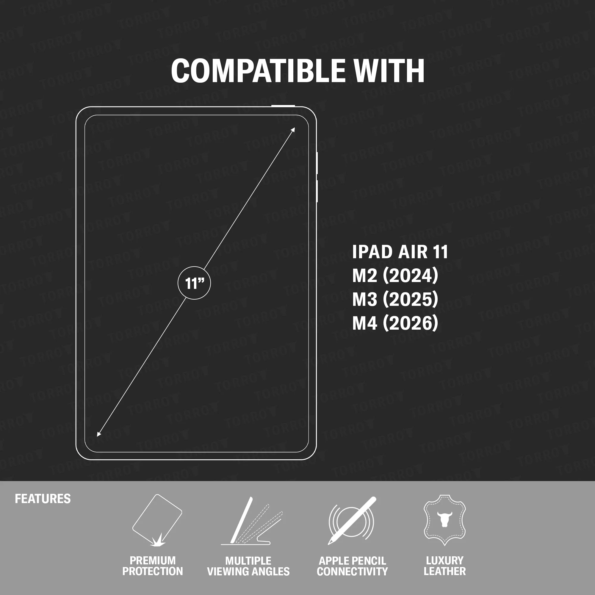 Apple iPad Air 11-inch Leather Case (M4 / M3 / M2) - Image 6