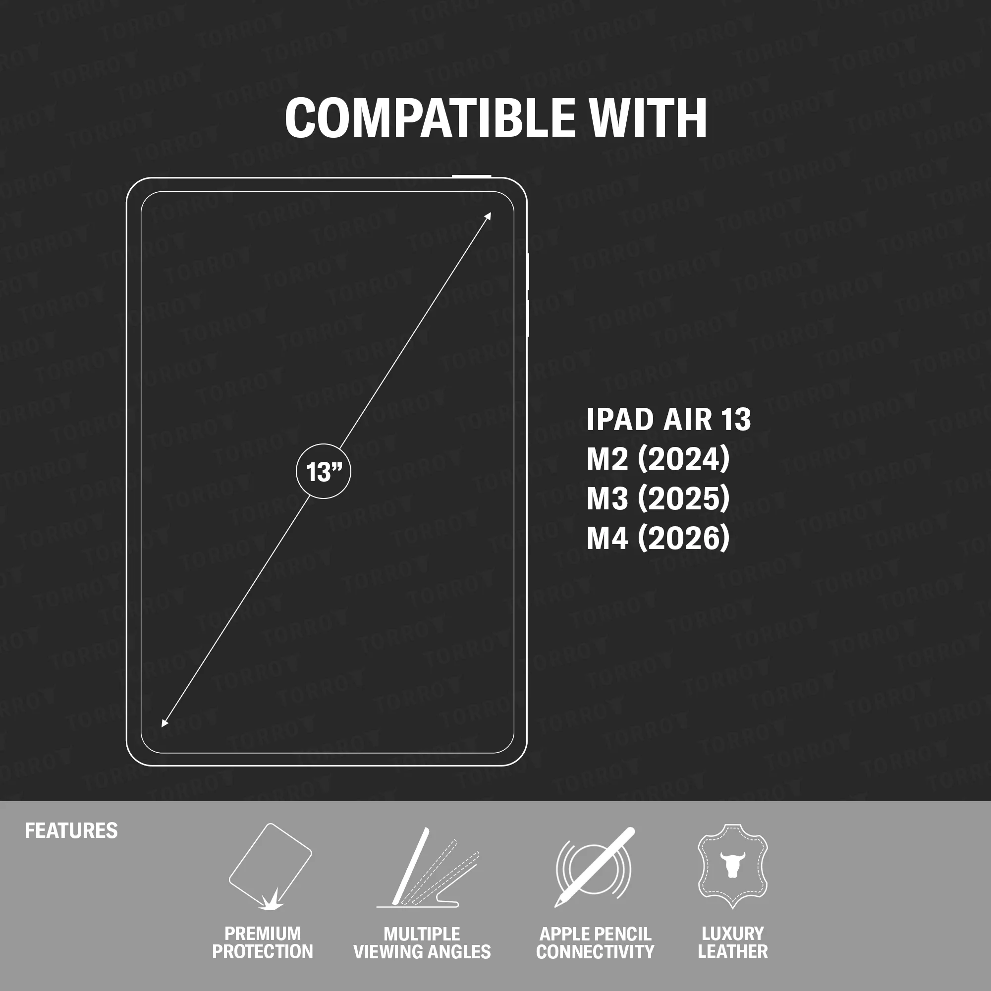 Apple iPad Air 13-inch Leather Case (M4 / M3 / M2) - Image 3