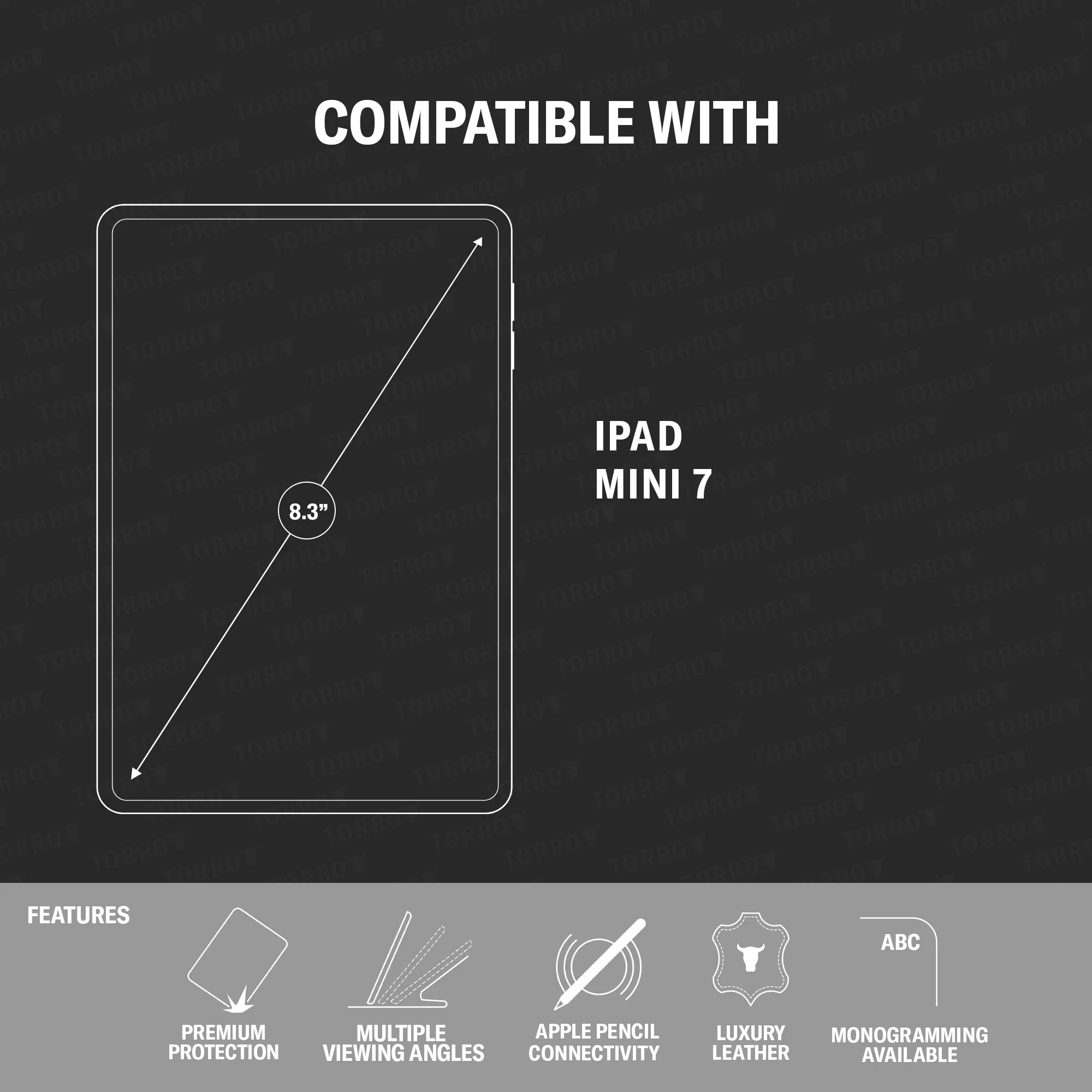 Apple iPad Mini 7 Leather Case (A17 Pro, 7th Generation) - Image 4