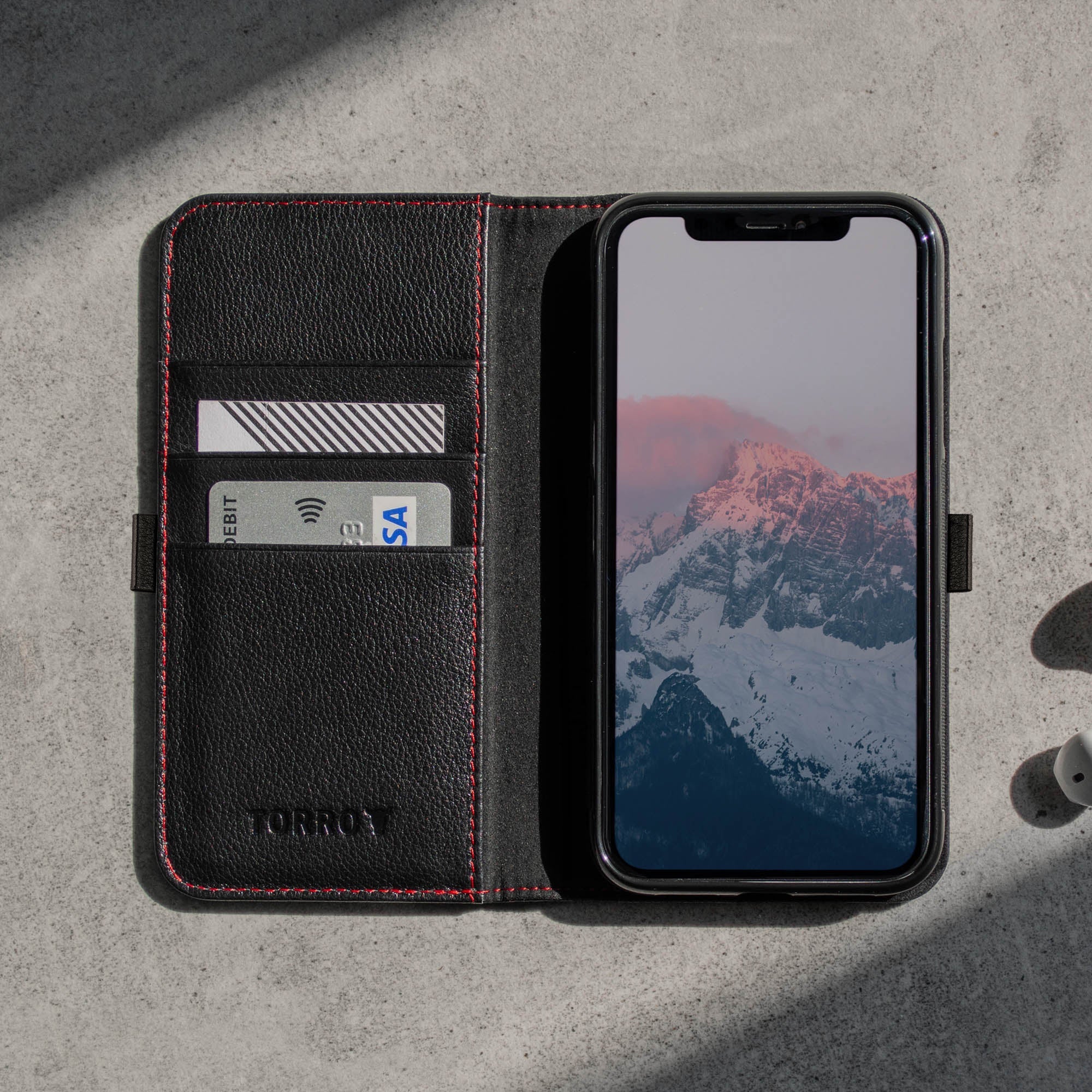Apple iPhone 11 Pro Leather Case (with Stand function) - Image 4