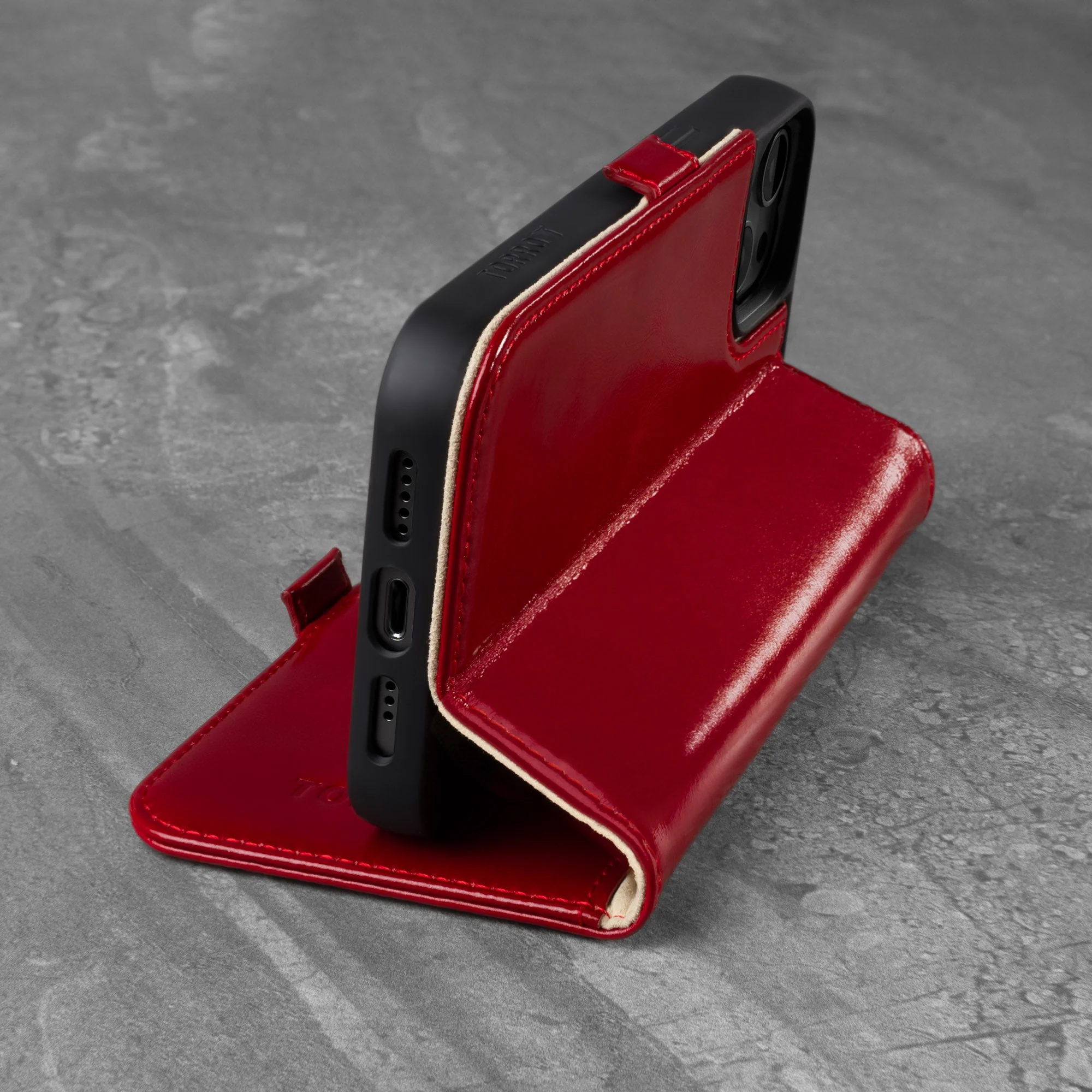 Apple iPhone 13 Leather Wallet Case (with Stand function) - Image 19