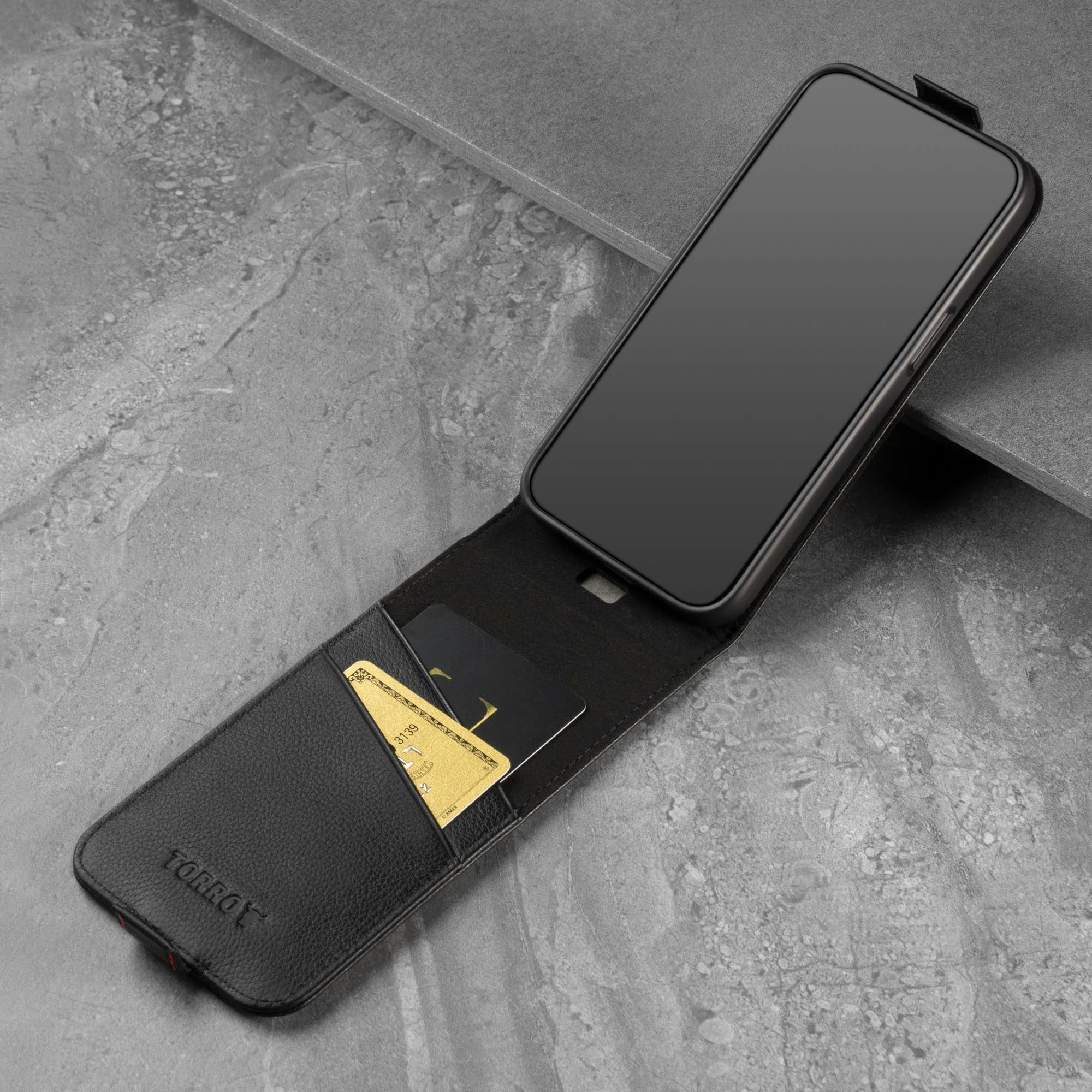 Apple iPhone 13 Leather Flip Case (MagSafe Charging) - Image 3