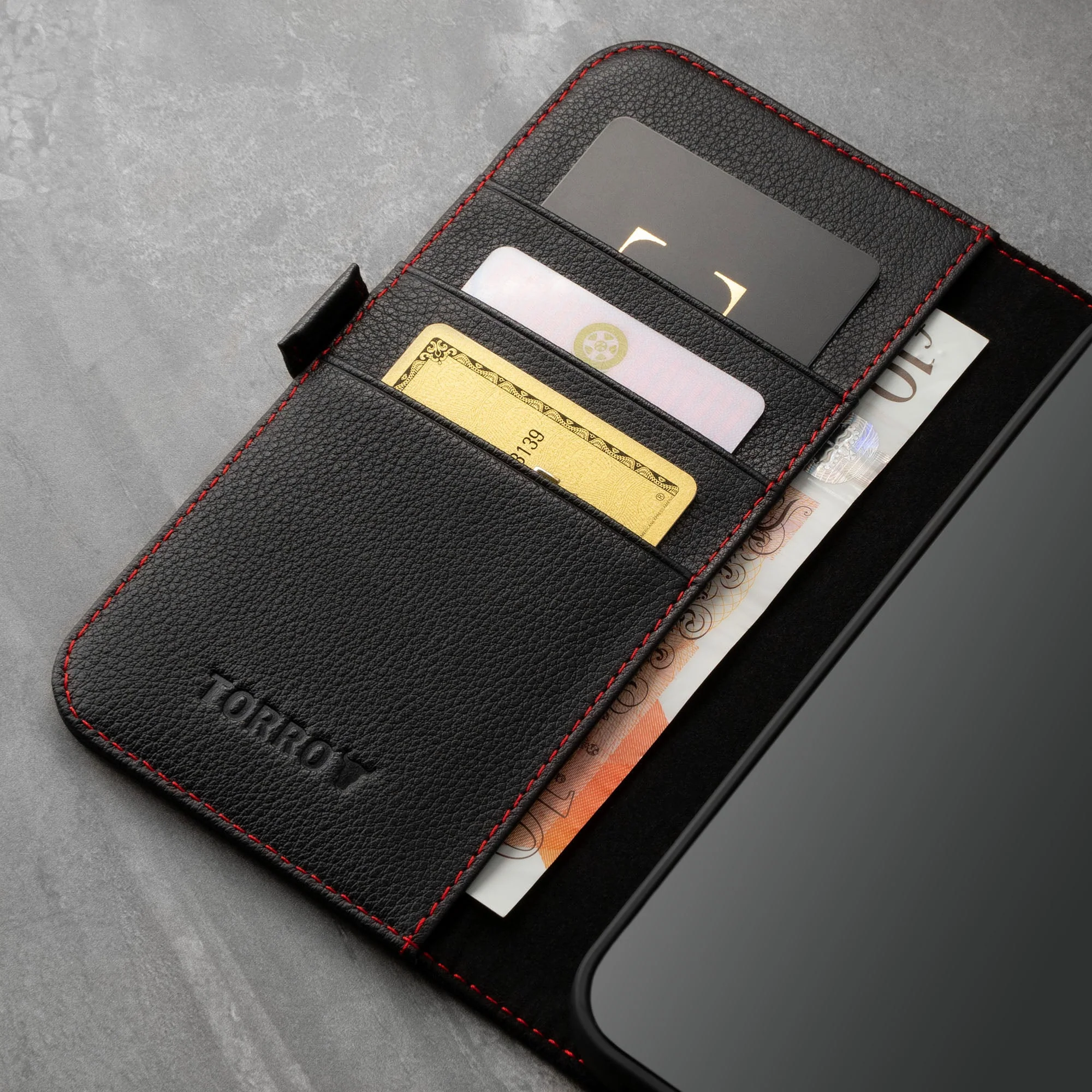 Apple iPhone 13 Mini Leather Wallet Case (with Stand function) - Image 5