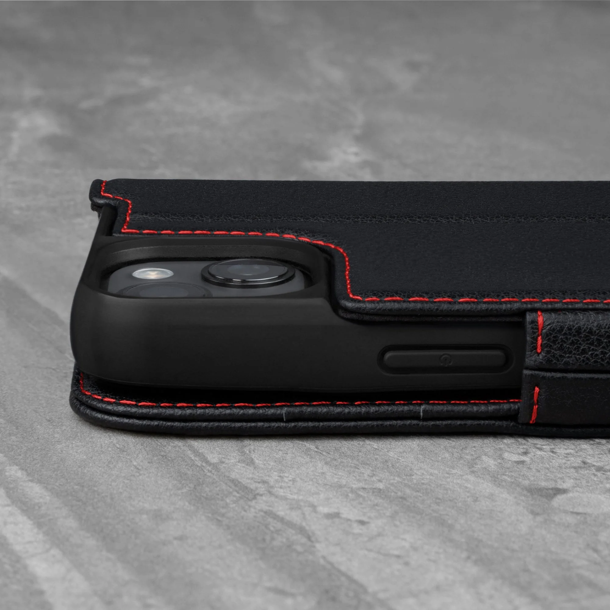 Apple iPhone 13 Mini Leather Wallet Case (with Stand function) - Image 6