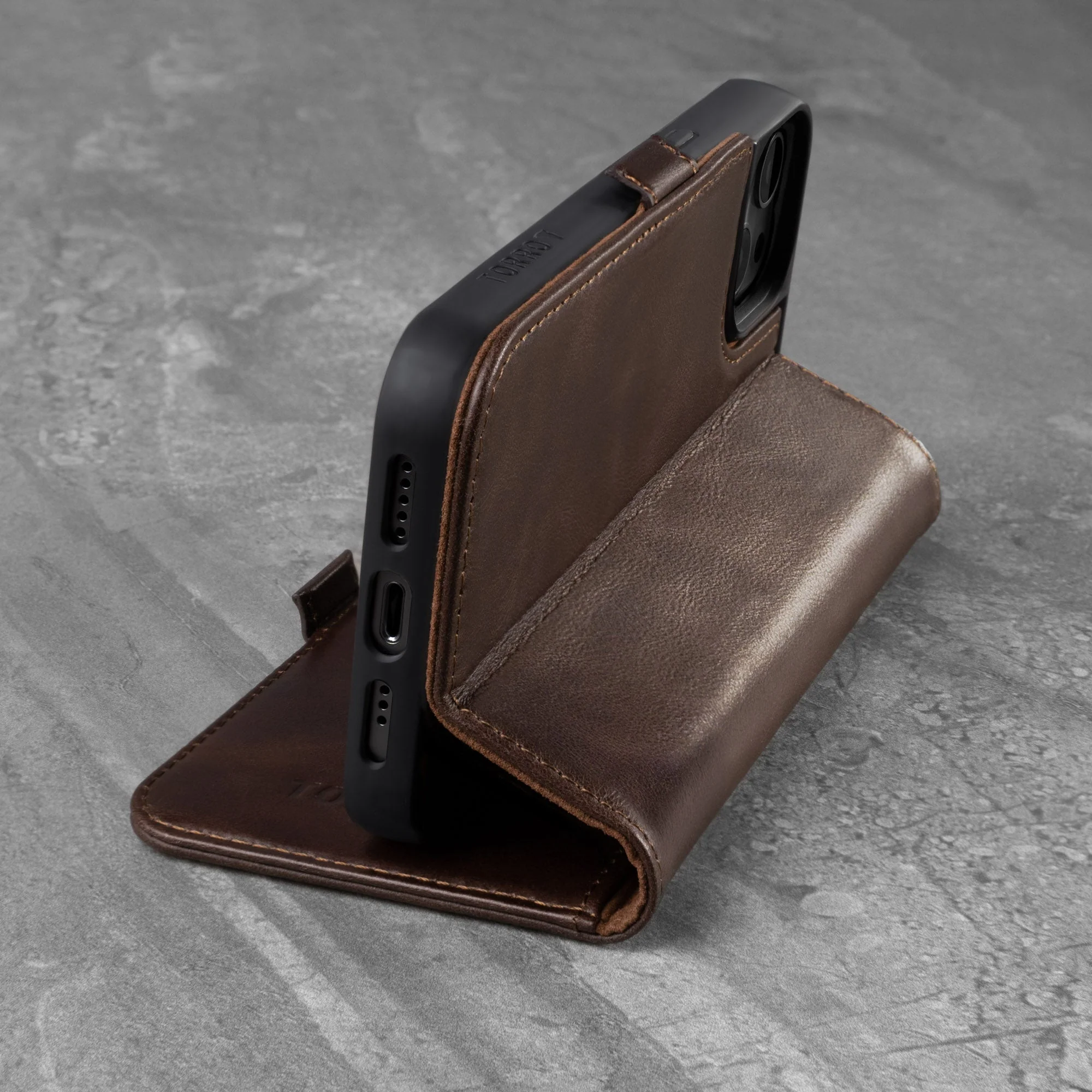 Apple iPhone 13 Pro Leather Wallet Case (with Stand function) - Image 9