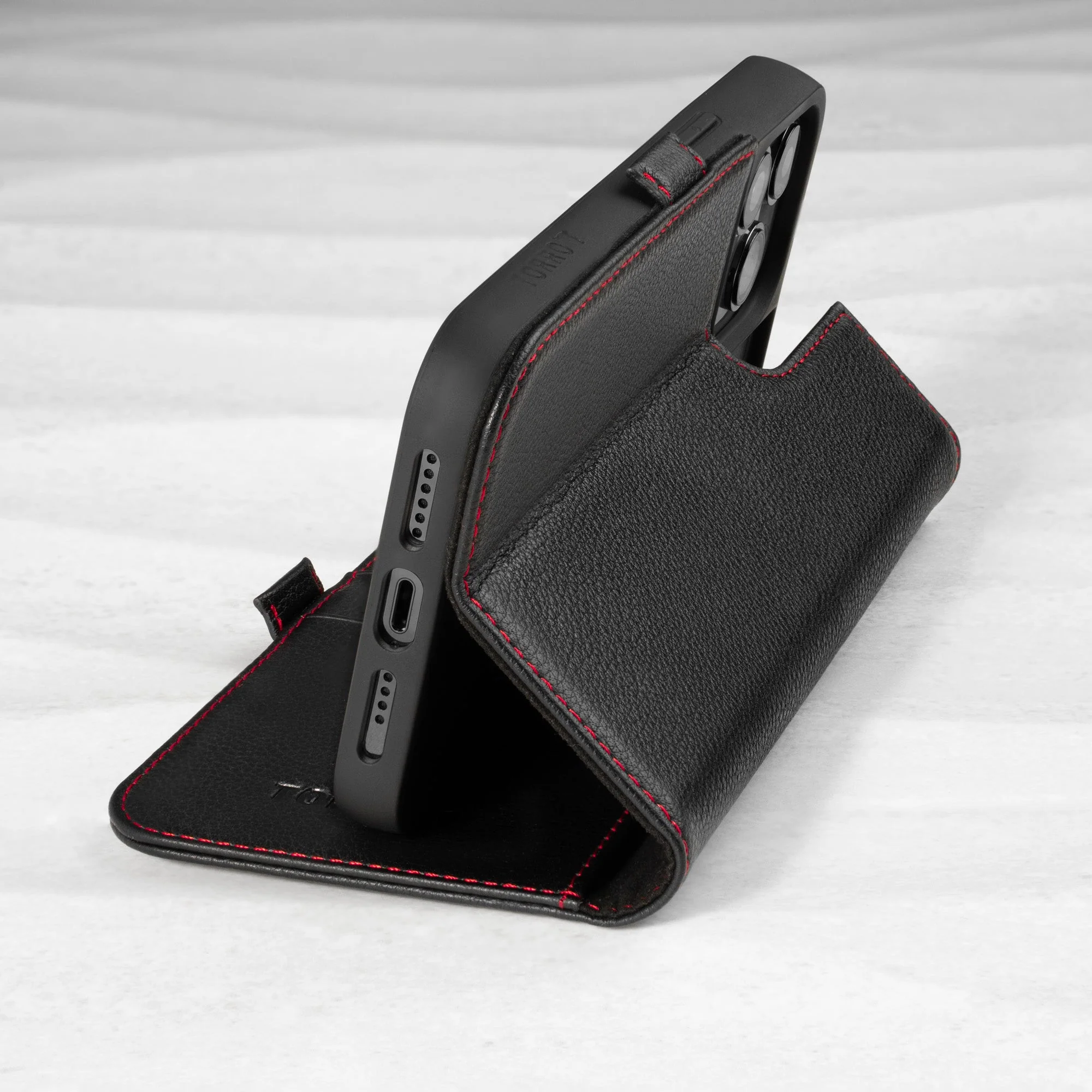 Apple iPhone 14 Pro Leather Wallet Case (with Stand function) - Image 5