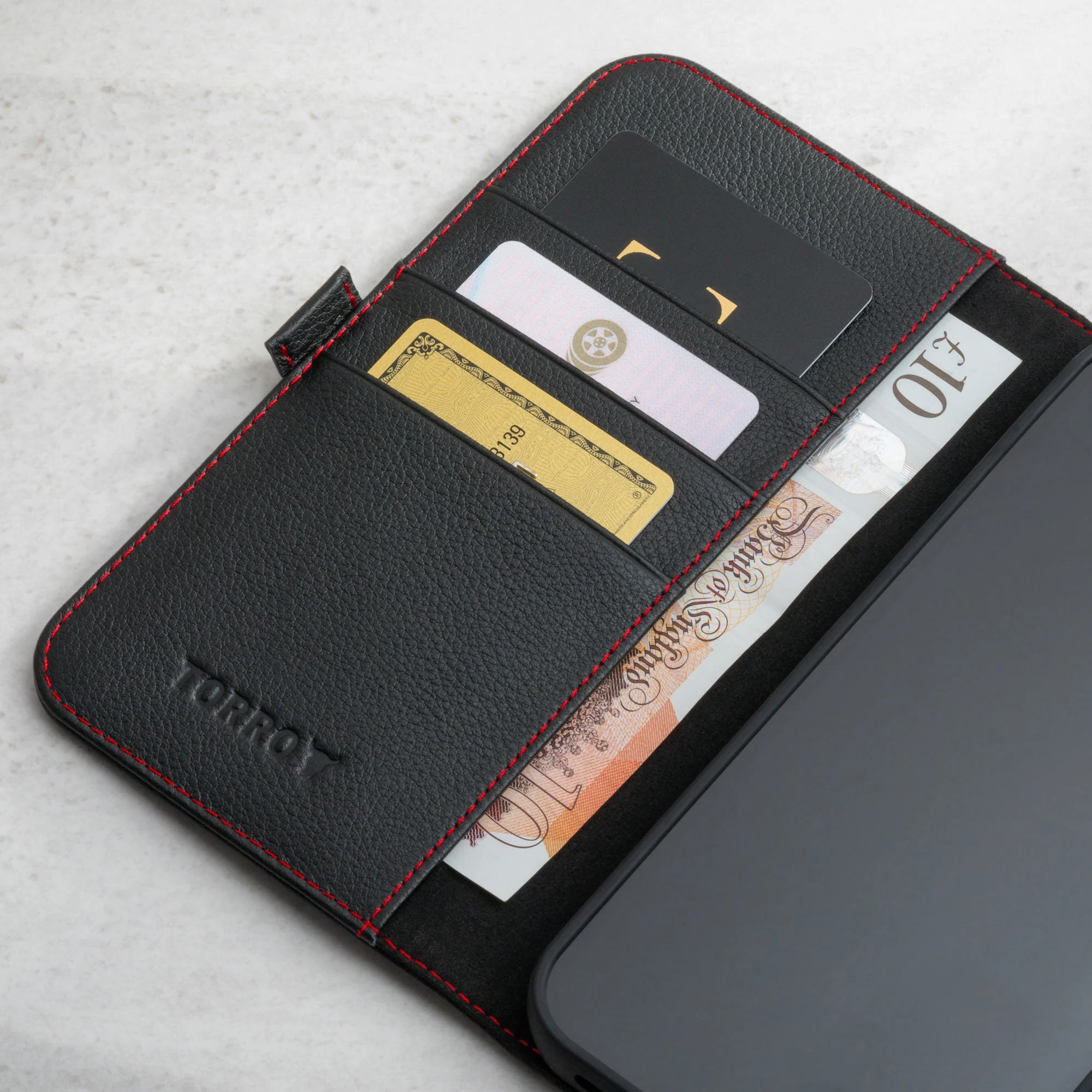 Apple iPhone 14 Pro Leather Wallet Case (with Stand function) - Image 6
