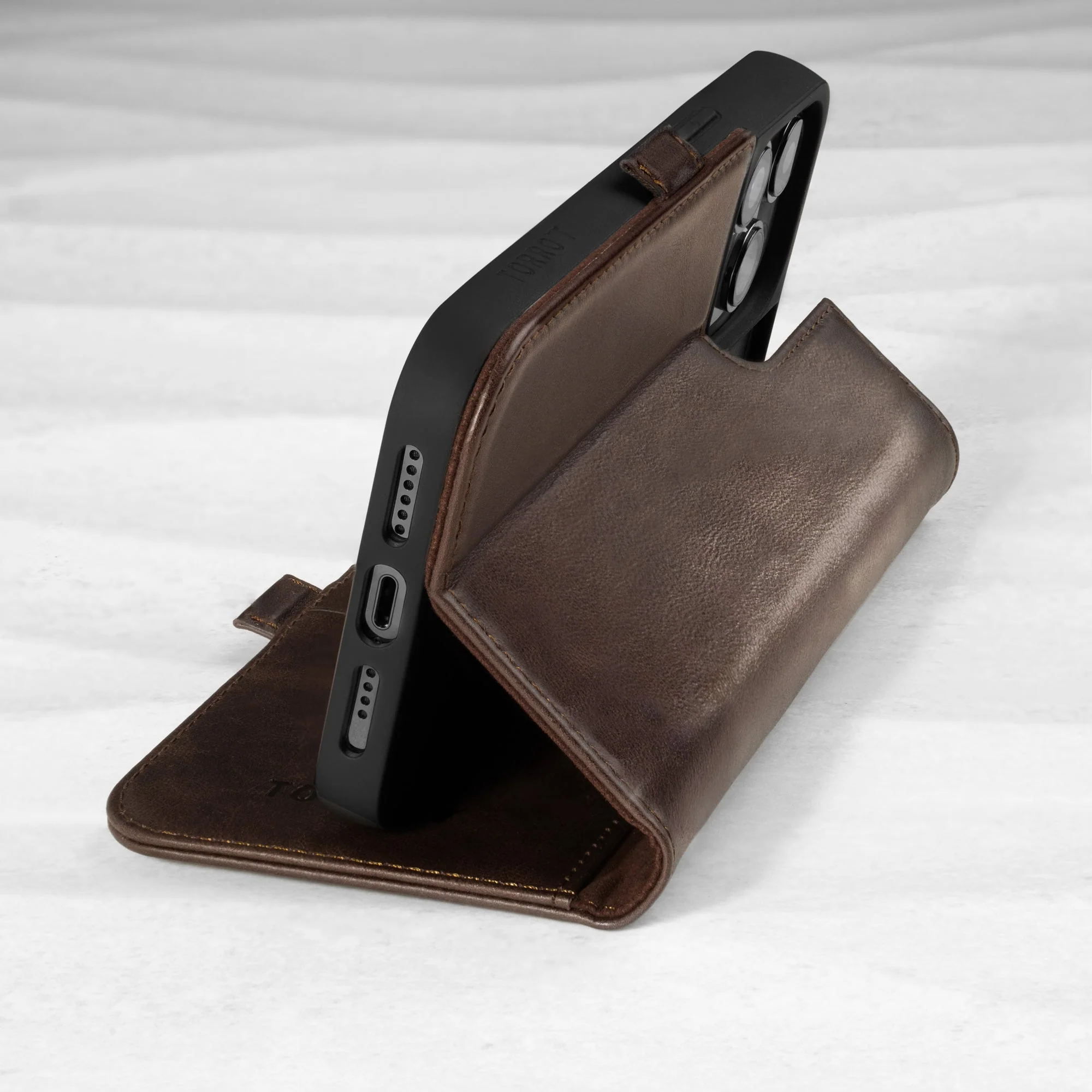 Apple iPhone 14 Pro Max Leather Wallet Case (with Stand function) - Image 10