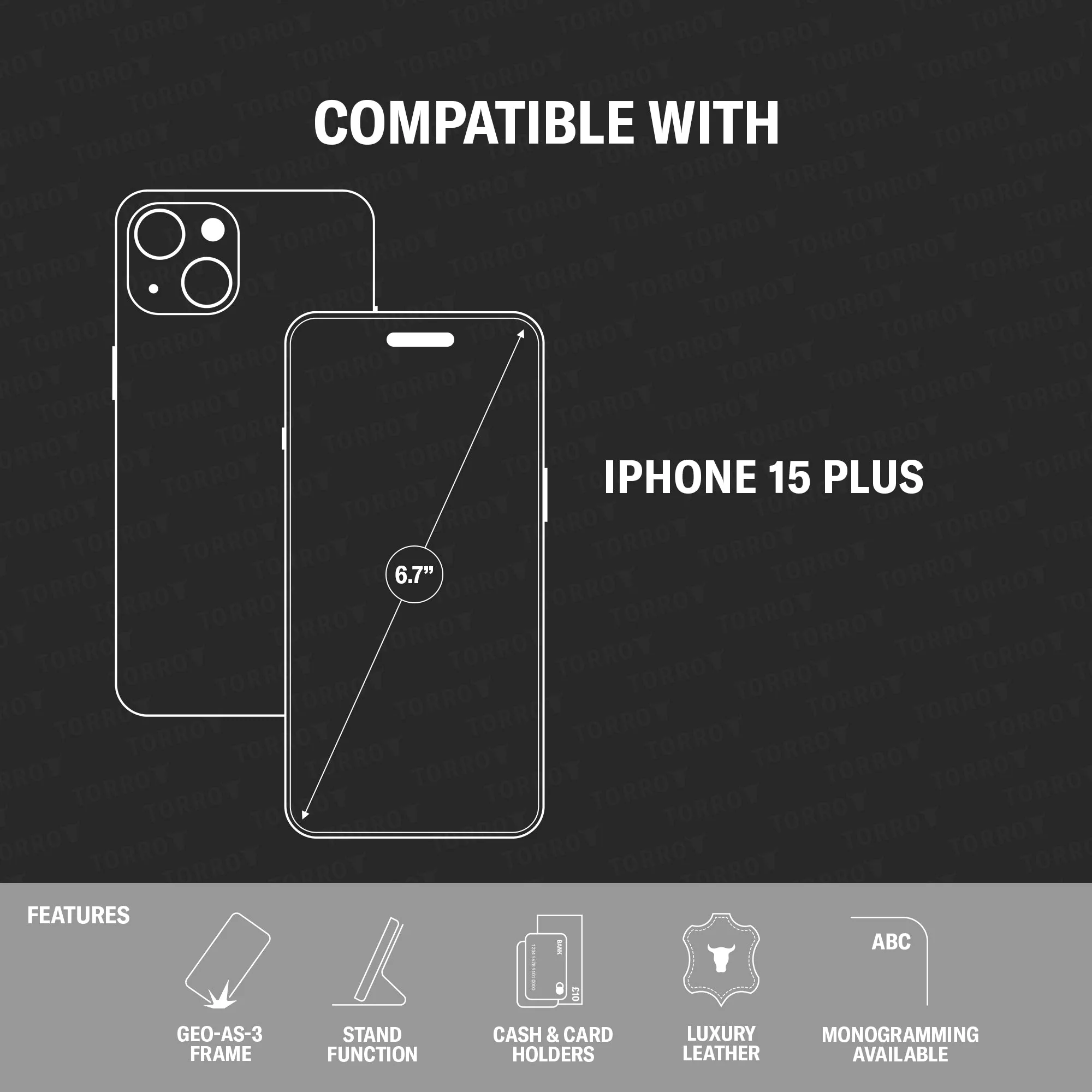 Apple iPhone 15 Plus Leather Wallet Case (with Stand Function) - Image 3