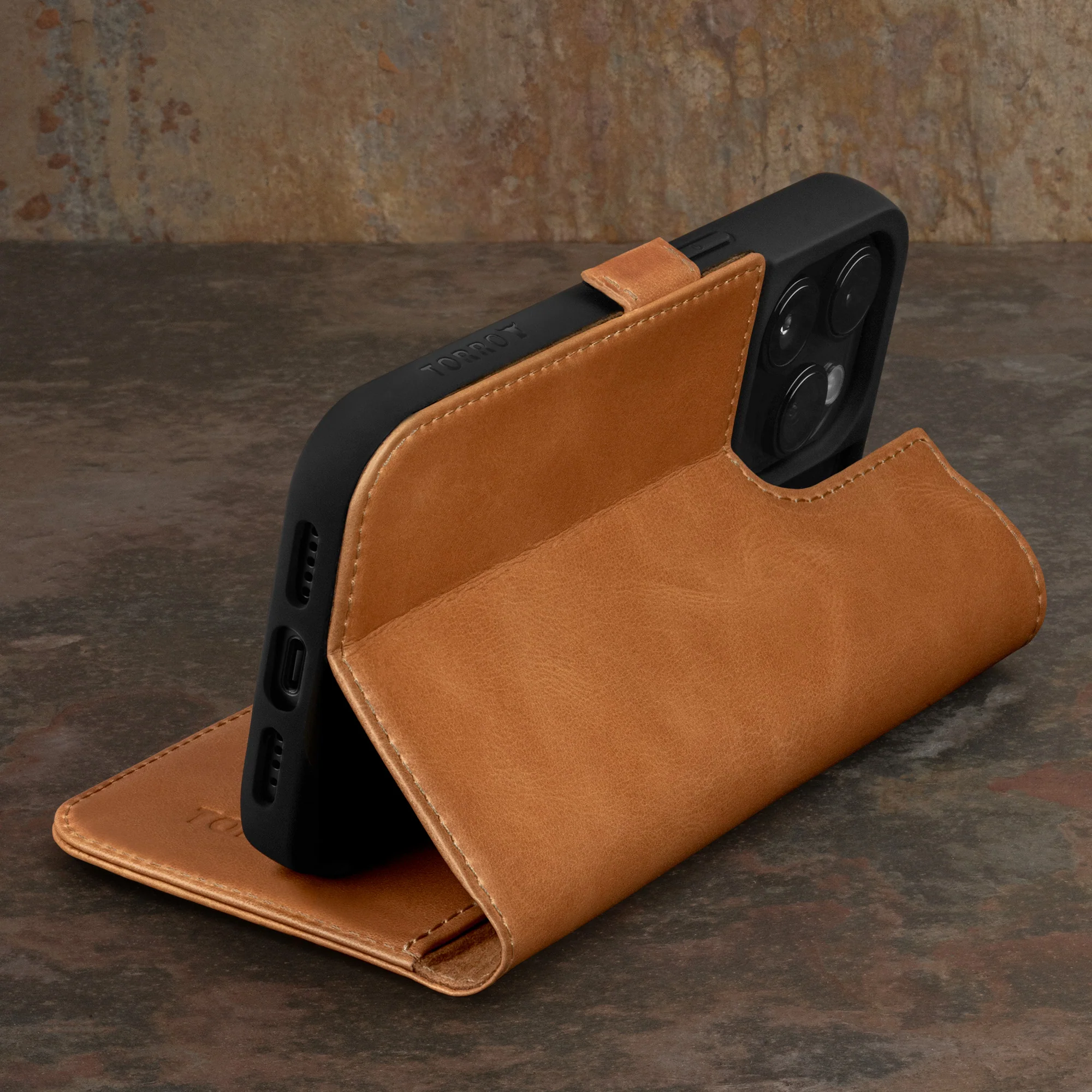 Apple iPhone 15 Pro Max Leather Wallet Case (MagSafe Charging) - Image 14