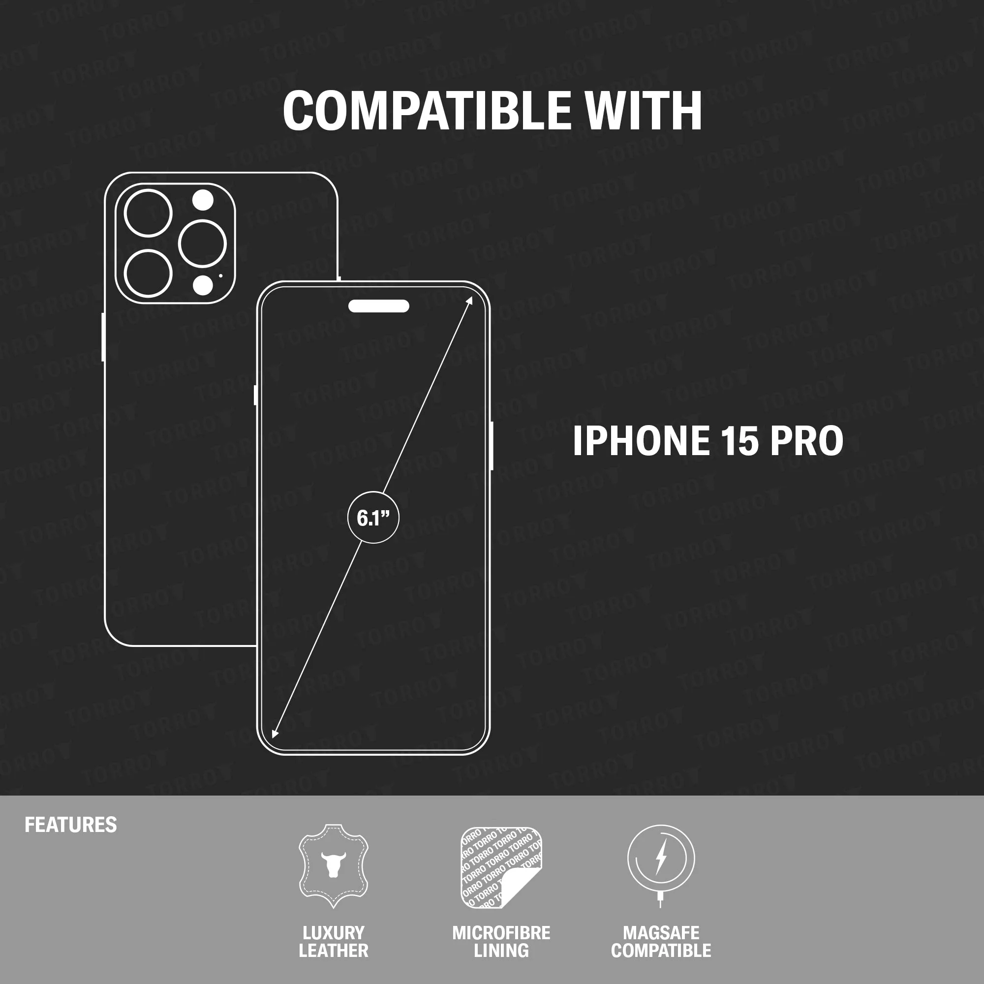 Apple iPhone 15 Pro Slimline Leather Bumper Case (with MagSafe Compatibility) - Image 4