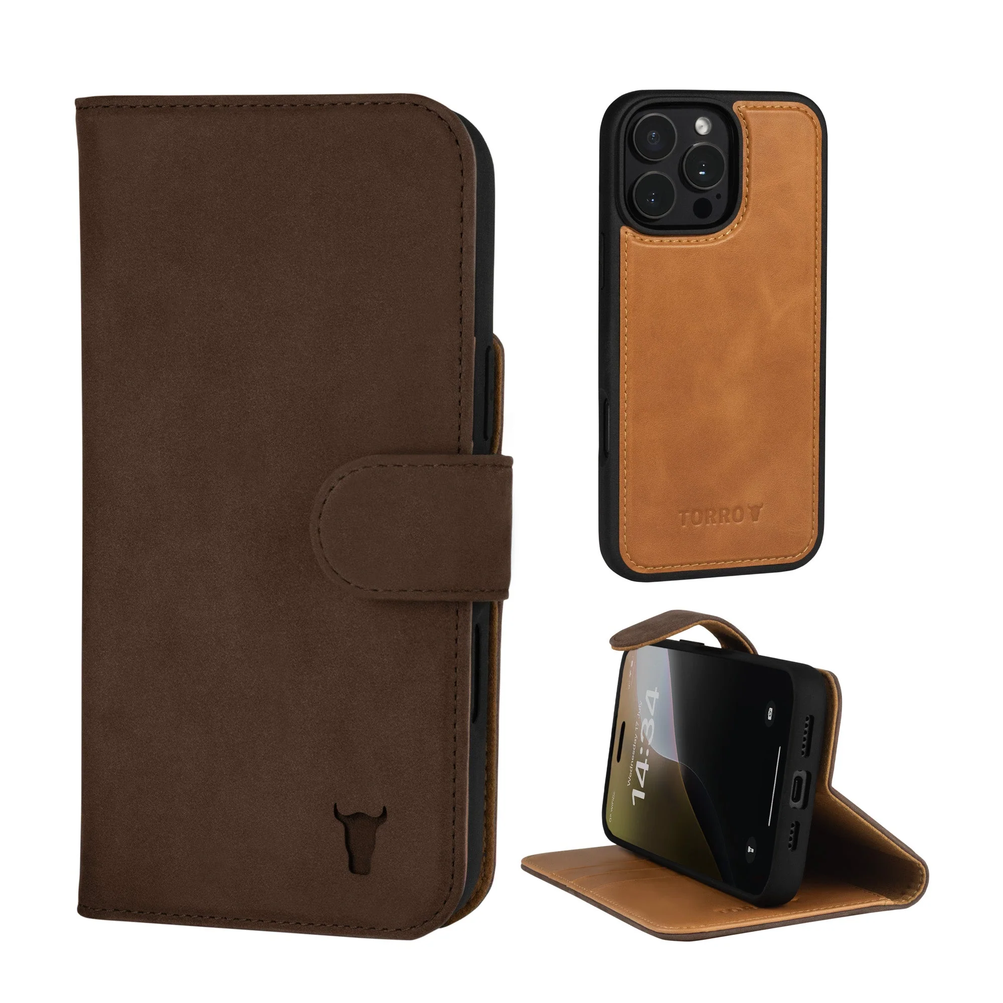 Apple iPhone 16 Pro 2-in-1 Leather Wallet Case (with Detachable Cover & MagSafe Compatible) - Image 4