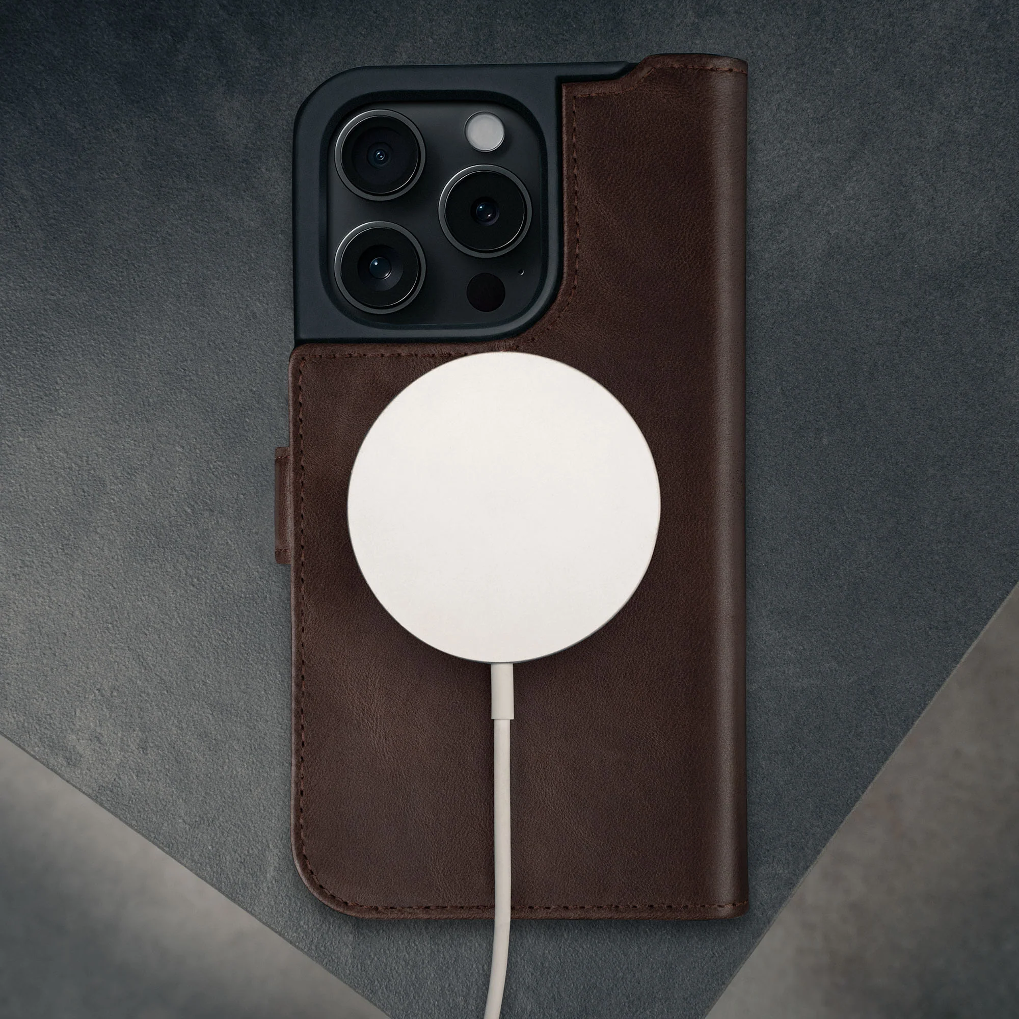 Apple iPhone 16 Pro Max Leather Wallet Case (MagSafe Charging) - Image 18