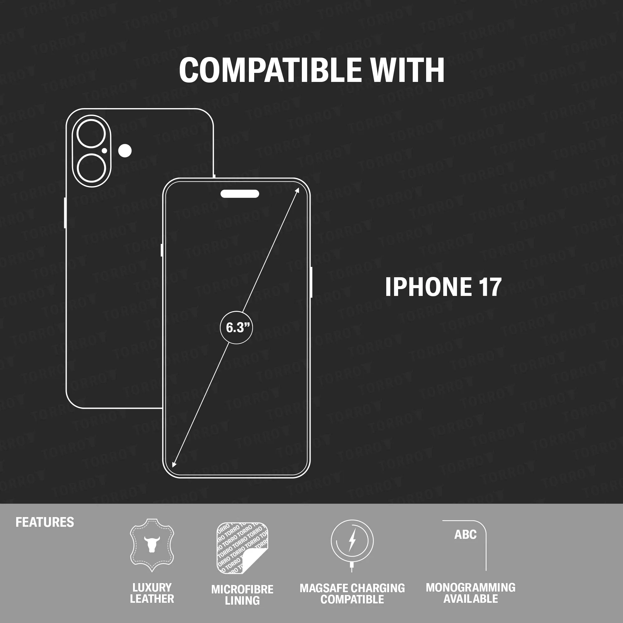 Apple iPhone 17 Leather Bumper Case (MagSafe Compatible) - Image 3