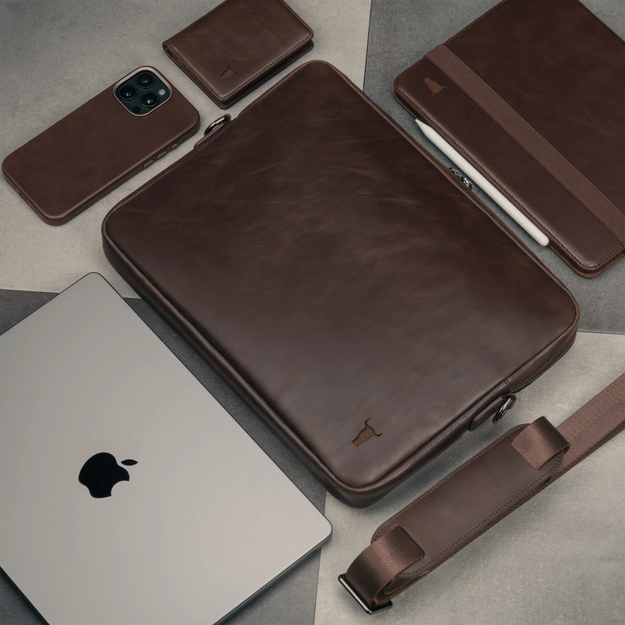 Slim Leather Laptop Bag - Image 13