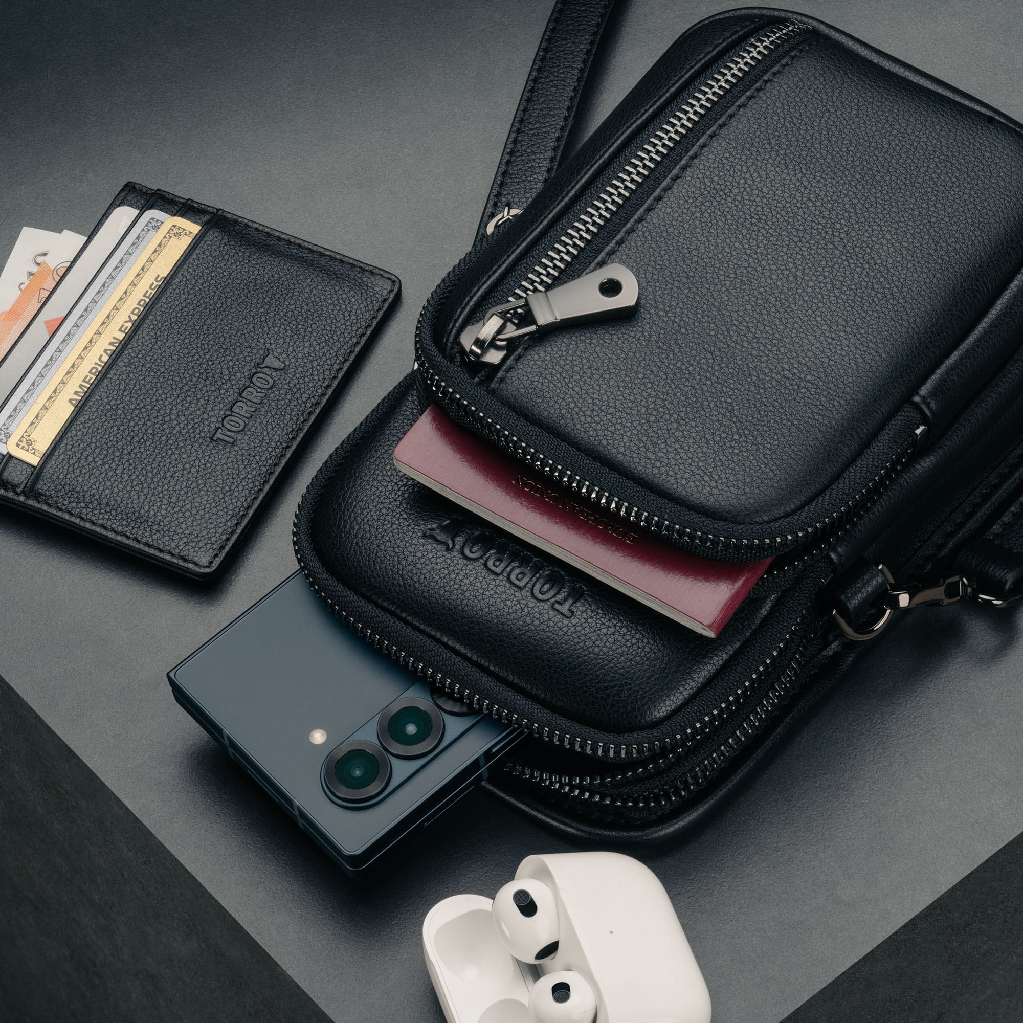 Leather Crossbody Phone Bag - Image 3